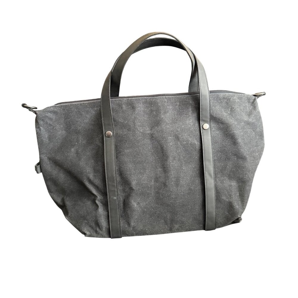 John Varvatos Canvas & Leather Tote Bag NWOT - Picture 4 of 5